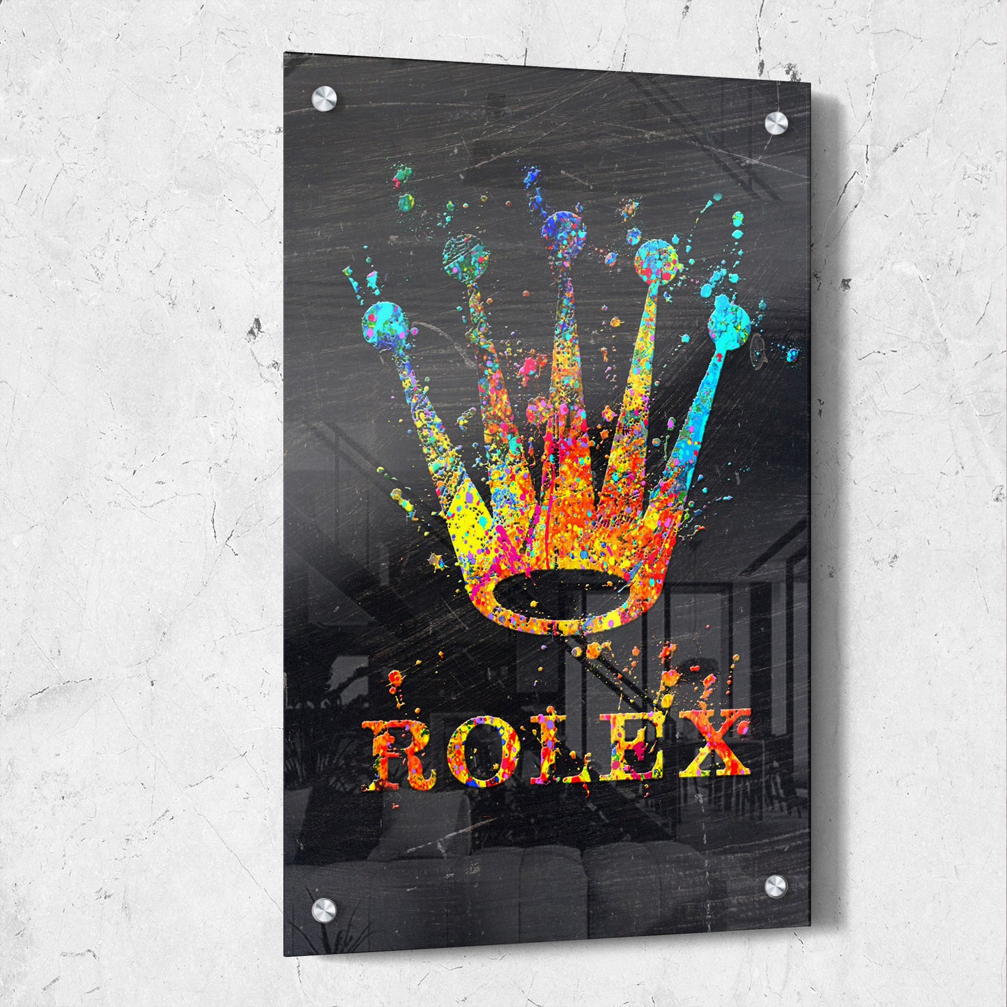 Rolex Crown Inspired Colorful Paint