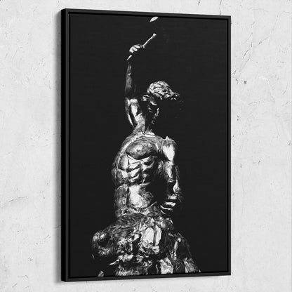 Self Made Man Statue Black White